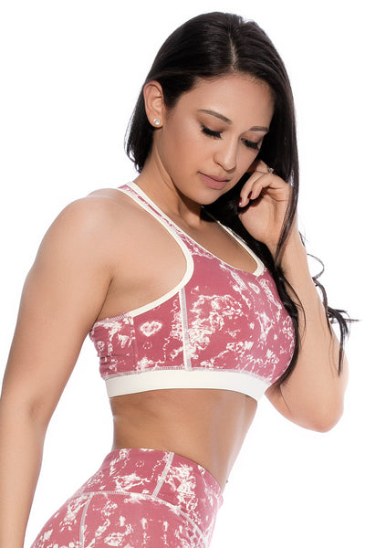 Blush Print Sports Bra